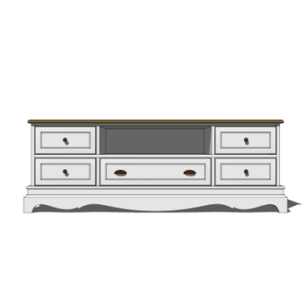 欧式电视柜su模型