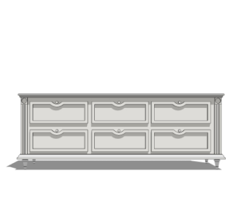 欧式电视柜su模型