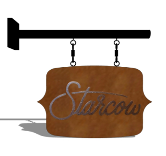 现代广告牌su模型