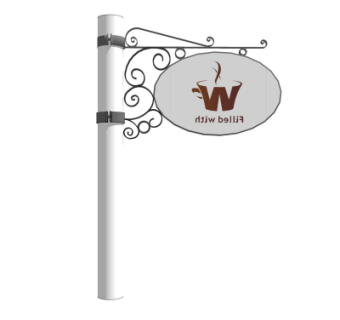 欧式铁艺广告牌su模型