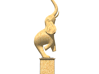 现代<em>大象</em>雕塑su模型
