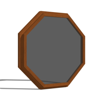 现代实木窗户su模型