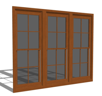 现代窗户su模型