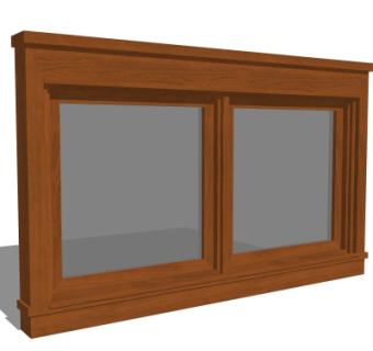 现代窗户su模型