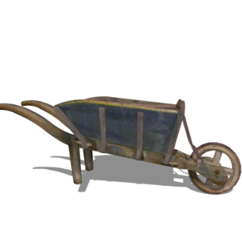 现代单轮推车su模型