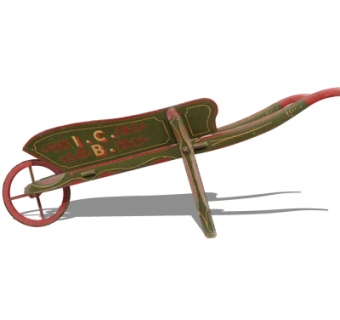 现代单轮推车su模型