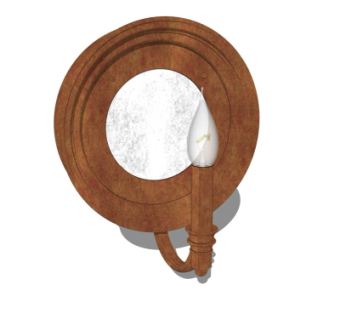 欧式烛台壁灯su模型