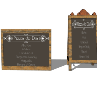 现代广告牌su模型