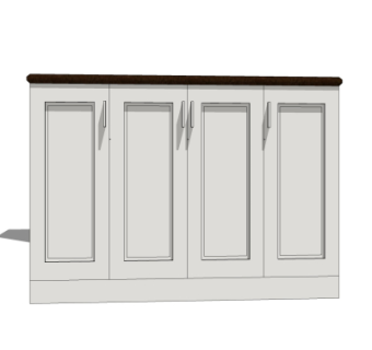 现代边柜su模型