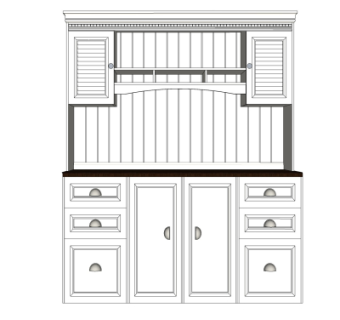 简欧装饰柜su模型