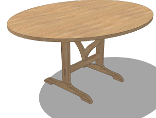 <em>中式实木餐桌</em>su模型
