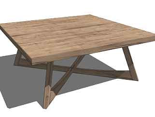 中式<em>实木餐桌</em>su模型