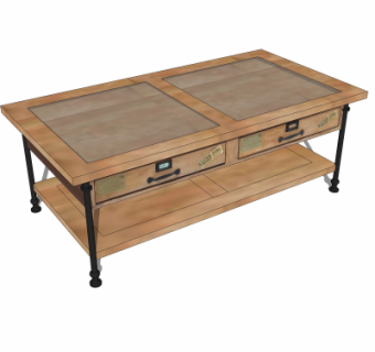 工业风茶几su模型