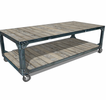 工业风茶几su模型