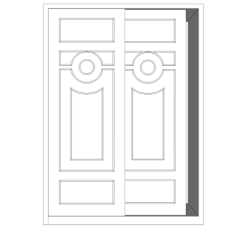 简欧白色衣柜su模型