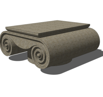 中式茶几su模型