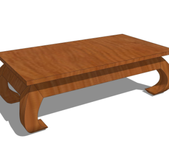 中式茶几su模型