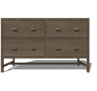 中式实木边柜斗柜su模型