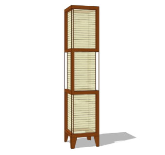 中式落地灯su模型