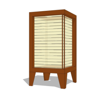 中式落地灯su模型