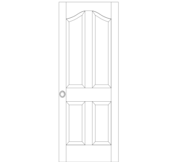 简欧白色单门su模型