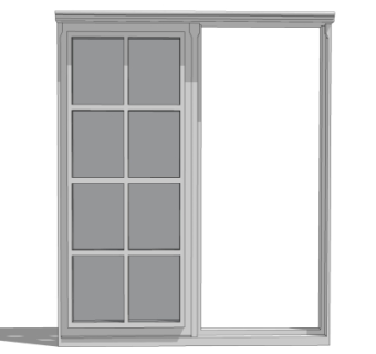 现代推拉门su模型