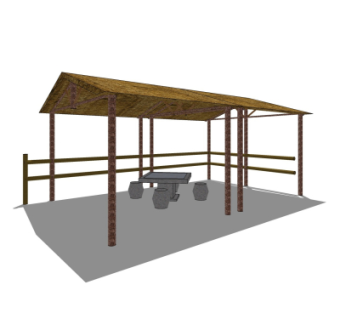 现代休闲桌椅su模型