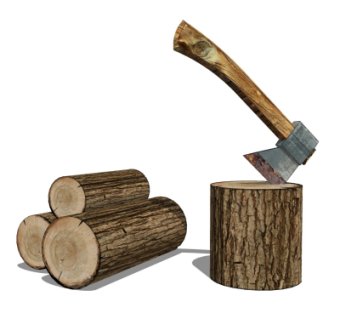 现代木柴su模型