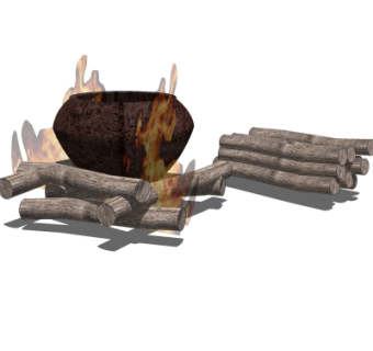 现代木柴su模型