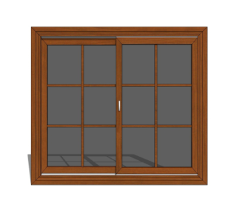 现代窗户su模型