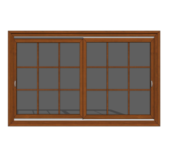 现代窗户su模型