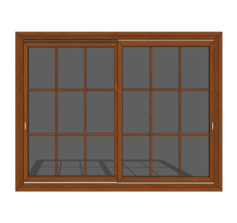 现代窗户su模型