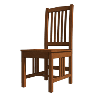 中式实木单椅su模型