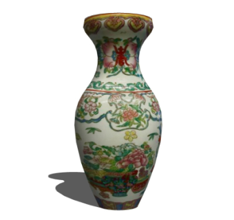 中式花瓶su模型