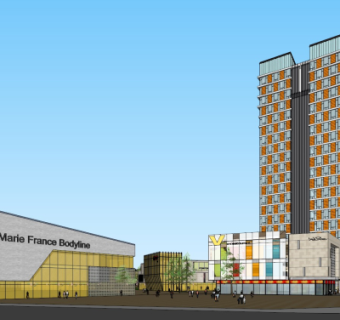 现代商业街su模型