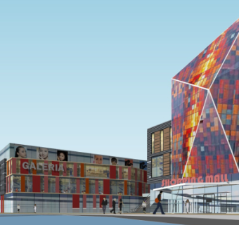 现代商业街su模型