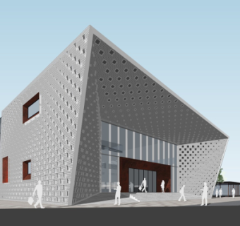 现代办公楼su模型