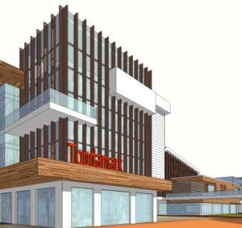 现代商业街su模型