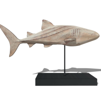 现代鱼摆件su模型