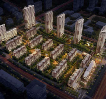 现代小区规划su模型