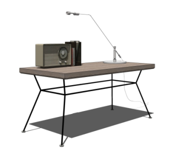 现代书桌su模型