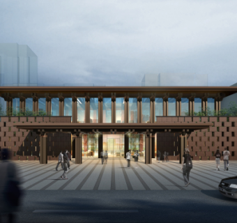 现代售楼处外观su模型