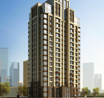 新古典高层公寓楼su模型