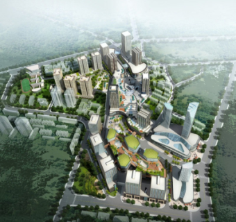 现代商业街su模型