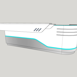 现代接待台su模型