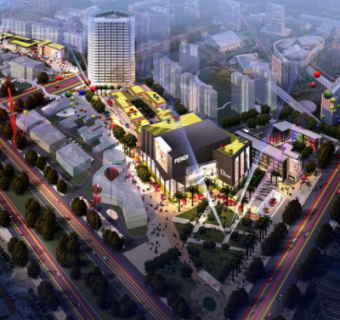 现代商业街su模型