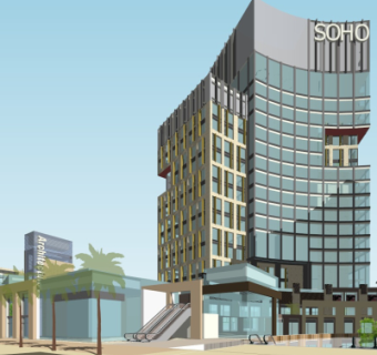 现代商业广场su模型