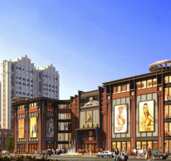 现代商业广场su模型