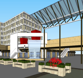 新古典商业街su模型