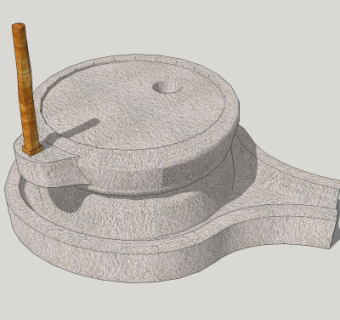 自然风石磨su模型